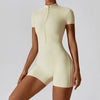 ZenFit Short Sleeve Zip Yoga Bodysuit