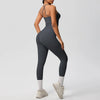Women 2pcs Patchwork Sport Yoga Suit Training Tummy Tuck and Hip Lift
