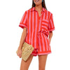 🌞 Lamuusaa 2-Piece Striped Summer Set – 2000s Streetwear Revival by FitiqueFit