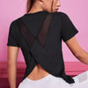 Women Seamless Yoga T-Shirt Short Sleeve