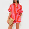 🌞 Lamuusaa 2-Piece Striped Summer Set – 2000s Streetwear Revival by FitiqueFit