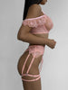 Ellolace Erotic Women's Lingerie Embroidery Lace Sexy Transparent Bra Ruffle Strap Fancy Garter Super Hot Full Underwear