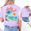 Salty Soul Comfort Colors Tee – Women’s Summer Beach Shirt by Adorb Custom Tees
