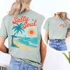 Salty Soul Comfort Colors Tee – Women’s Summer Beach Shirt by Adorb Custom Tees
