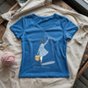 Gone Knitting Lady V-neck by YarnMerch