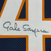 Framed Autographed/Signed Gale Sayers 35x39 Chicago Blue Football Jersey PSA/DNA COA