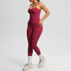 Women 2pcs Patchwork Sport Yoga Suit Training Tummy Tuck and Hip Lift