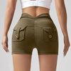 🍑 Wrinkled High-Waist Pocket Leggings for Women by FitiqueFit