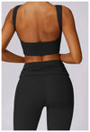 Yoga Clothing Sets Athletic Wear Women High Waist Leggings And Top Two Piece Set Gym Tracksuit Push Up Fitness Workout Outfits