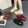 🩴 Winter Cotton Drag Outside Flat Fluffy Slippers by FitiqueFit