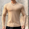 Gym Fitness T-shirt Men Casual Long Sleeve Skinny Shirt Bodybuilding Running Sports Quick Dry
