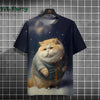 Cat Print shirts - Y2K Graphic T-Shirt by FitiqueFit