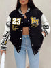 New York “23” Letter Printed Baseball Jacket Women by FitiqueFit