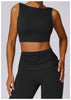 Yoga Clothing Sets Athletic Wear Women High Waist Leggings And Top Two Piece Set Gym Tracksuit Push Up Fitness Workout Outfits