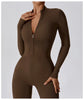 Yoga Jumpsuit Long Sleeved Zipper Rompers