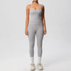 Women 2pcs Patchwork Sport Yoga Suit Training Tummy Tuck and Hip Lift