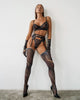 Ellolace Erotic Senual Lingerie Tie Dye Lace Underwear With Stocking Long Gloves See Through Bilizna Outfits Fancy Sensual Set