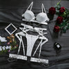 Ellolace Fine Lingerie Sexy Fancy Underwear 5-Piece Delicate Luxury Erotic Sets With Chain Bra And Panty Set Garters Intimate