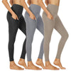 3-Pack High-Waisted Cropped Yoga Pants with Slanted Pockets by FitiqueFit