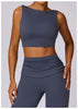 Yoga Clothing Sets Athletic Wear Women High Waist Leggings And Top Two Piece Set Gym Tracksuit Push Up Fitness Workout Outfits