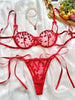 Ellolace Sexy Lingerie For Fine Women Heart-Shaped Embroidery Fairy Exotic Sets Sensual Fantasy Lace Bilizna Onlyfans Outfits
