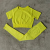 Seamless Luxe Yoga Set: High Waist leggings & Shorts