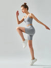 Women's sports bra with chest cushion, vest and suspender