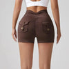 🍑 Wrinkled High-Waist Pocket Leggings for Women by FitiqueFit