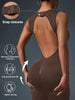 🧘‍♀️ Seamless Sleeveless Yoga Jumpsuit with Zipper Closure by FitiqueFit