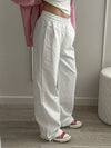 White Sweatpants For Women High Waist Jogger Wide Leg