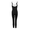 Sporty Jumpsuits Black Women Backless Fashion O-Neck
