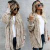 Double Fleece Plush Hooded Cardigan Jacket Women by FitiqueFit
