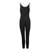 Sporty Jumpsuits Black Women Backless Fashion O-Neck