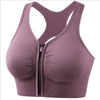 Women's sports bra front zipper design