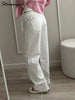 White Sweatpants For Women High Waist Jogger Wide Leg
