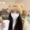 Letter Bear Ears Knitted Woolen Hat – Cute Cat-Ears Beanie for Women by FitiqueFit