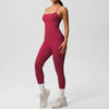 Women 2pcs Patchwork Sport Yoga Suit Training Tummy Tuck and Hip Lift