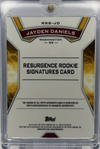 2024 Topps Resurgence Jayden Daniels #RRSJD Silver Static Auto Washington Commanders Rookie RC Football Card