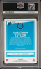 Graded 2020 Panini Donruss Optic Jonathan Taylor #167 Green Velocity Rookie RC Football Card PSA 10 Gem Mint by Hall of Fame Sports Memorabilia