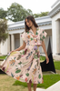 SOTAVENTO MIDI SKIRT IN JARDIN PRINT SOFT KHAKI by No Pise La Grama Web