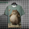 Cat Print shirts - Y2K Graphic T-Shirt by FitiqueFit