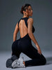 🧘‍♀️ Seamless Sleeveless Yoga Jumpsuit with Zipper Closure by FitiqueFit