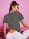 Women Seamless Yoga T-Shirt Short Sleeve