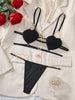 Ellolace Erotic Lingerie Ultra Sexy Adult Towel Embroidery Love Heart Bra Thongs Sissy Pure Desire Onlyfans Outfits Hot Costume