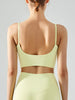 Women's sports bra with chest cushion, vest and suspender
