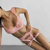 Ellolace Erotic Women's Lingerie Embroidery Lace Sexy Transparent Bra Ruffle Strap Fancy Garter Super Hot Full Underwear