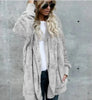 Double Fleece Plush Hooded Cardigan Jacket Women by FitiqueFit