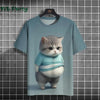 Cat Print shirts - Y2K Graphic T-Shirt by FitiqueFit