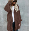 Double Fleece Plush Hooded Cardigan Jacket Women by FitiqueFit
