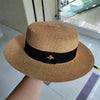 Women’s Straw Fedora with Metallic Bee Accent by FitiqueFit